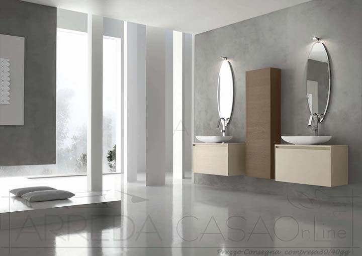 Arredo Bagno design doppio lavabo Esc17