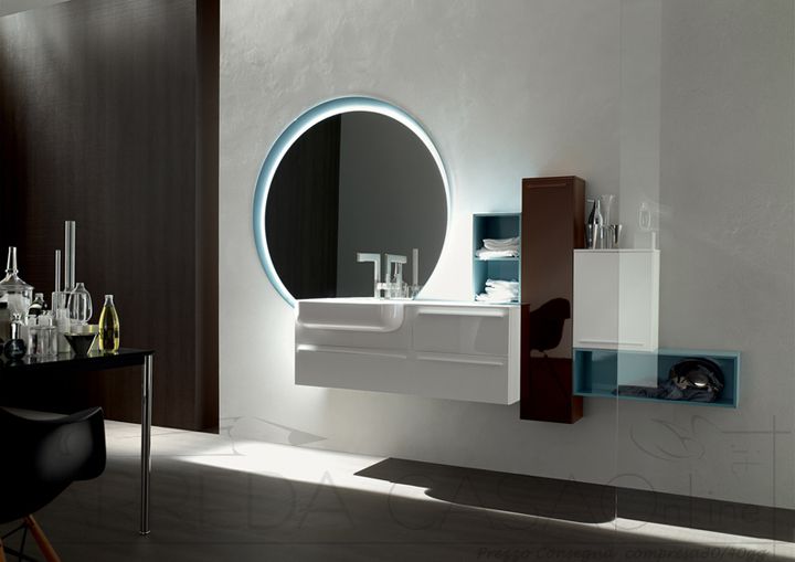 Mobile Bagno design lavabo semincasso Polck37
