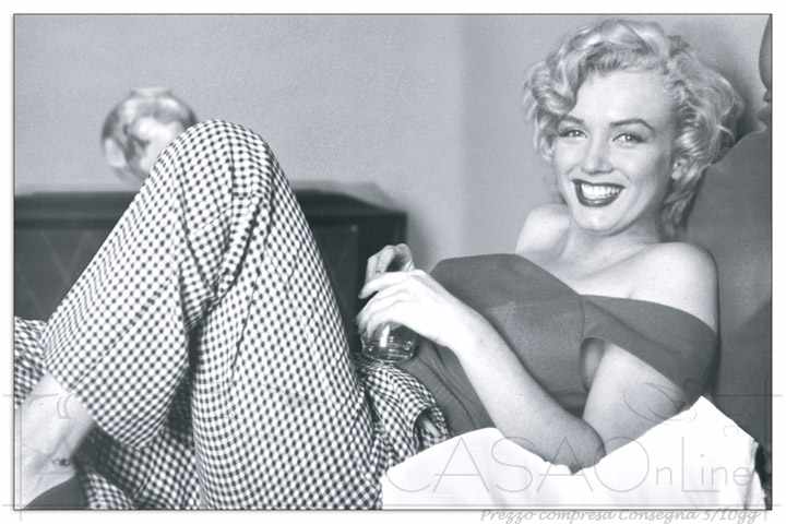 Quadro Stampa ANONYMOUS Marilyn Monroe - Bed EC14462 - Prezzo web