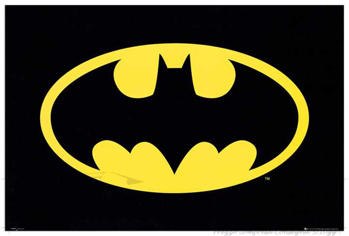 Quadro Stampa BATMAN Bat Man logo EC18428 - Prezzo web