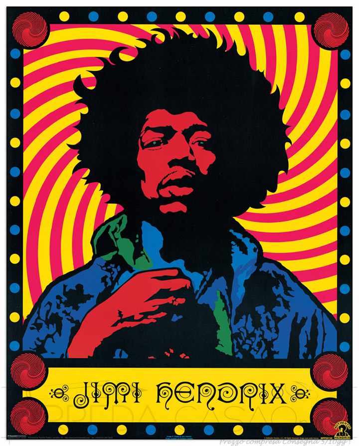 Quadro Stampa HENDRIX Jimi Hendrix EC18455 - Prezzo web