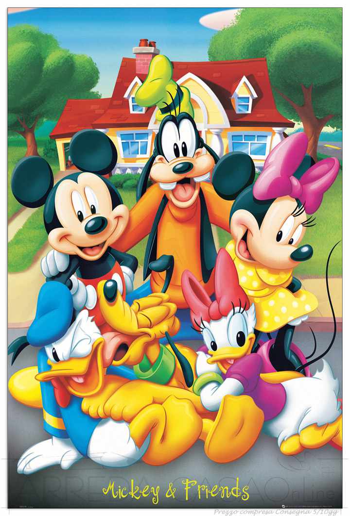 Quadro Stampa DISNEY Mickey and Friends EC18621 - Prezzo web