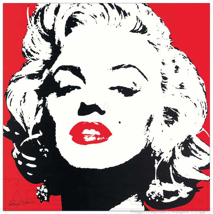 Quadro Stampa ANONYMOUS Marilyn Monroe (Red) EC18949 - Offerta online