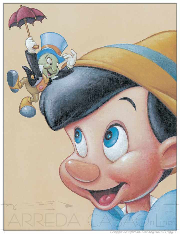 Quadro Stampa DISNEY Pinocchio and Jiminy - Friendly Fun EC19334 - Offerta online