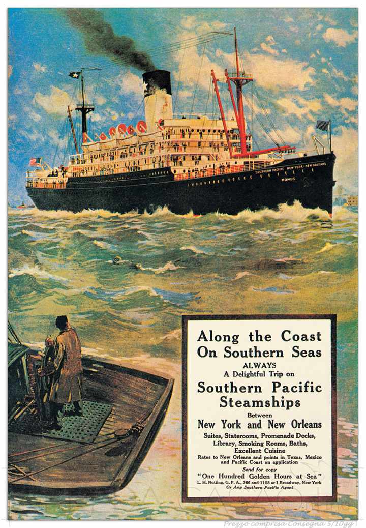 Quadro Stampa SOUTHERN PACIFIC Steamships EC20376 - Sconto online
