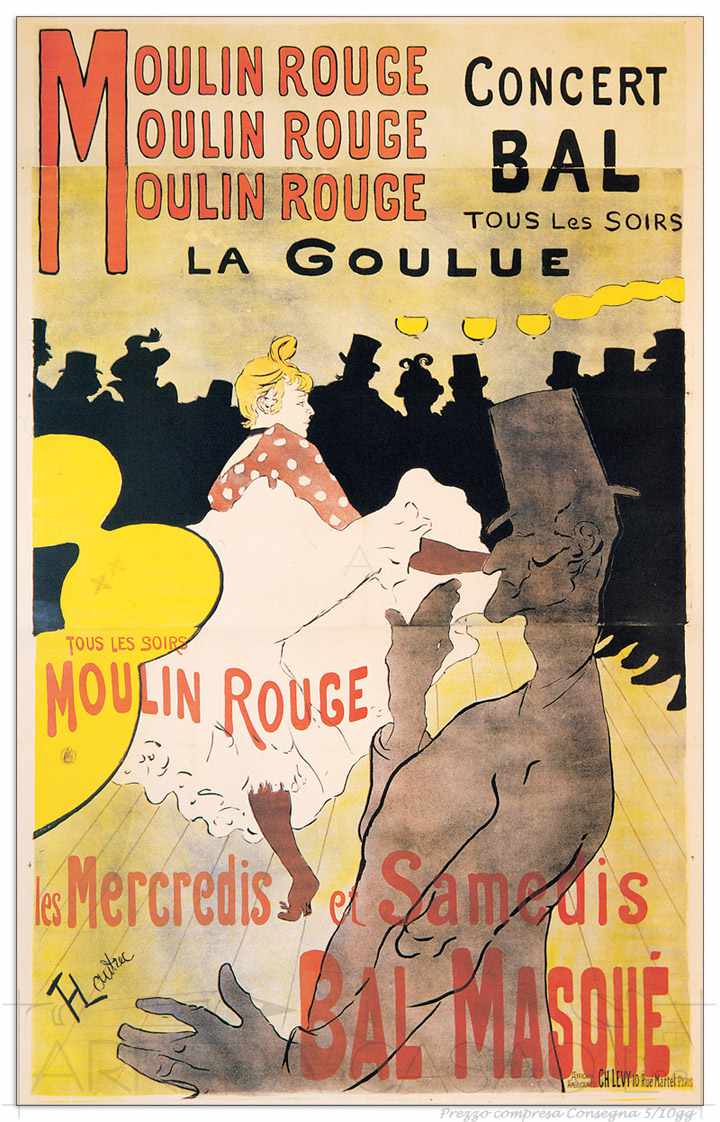 Quadro Stampa LAUTREC Moulin Rouge la goulue EC20444 - Sconto online