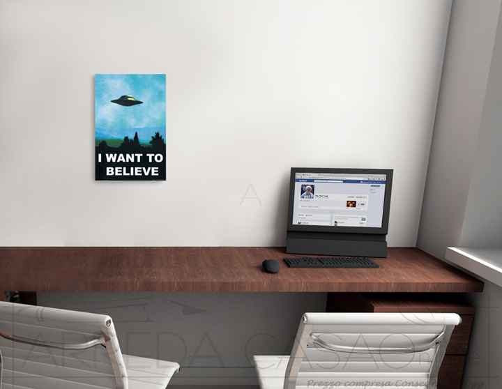 Quadro Stampa UFO I want to belive EC20525 - Sconto online