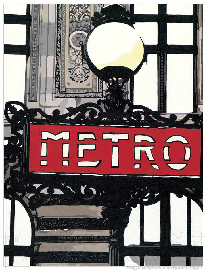 Quadro Stampa FAIRBROTHER Metro in Paris EC20850 - Vendita web