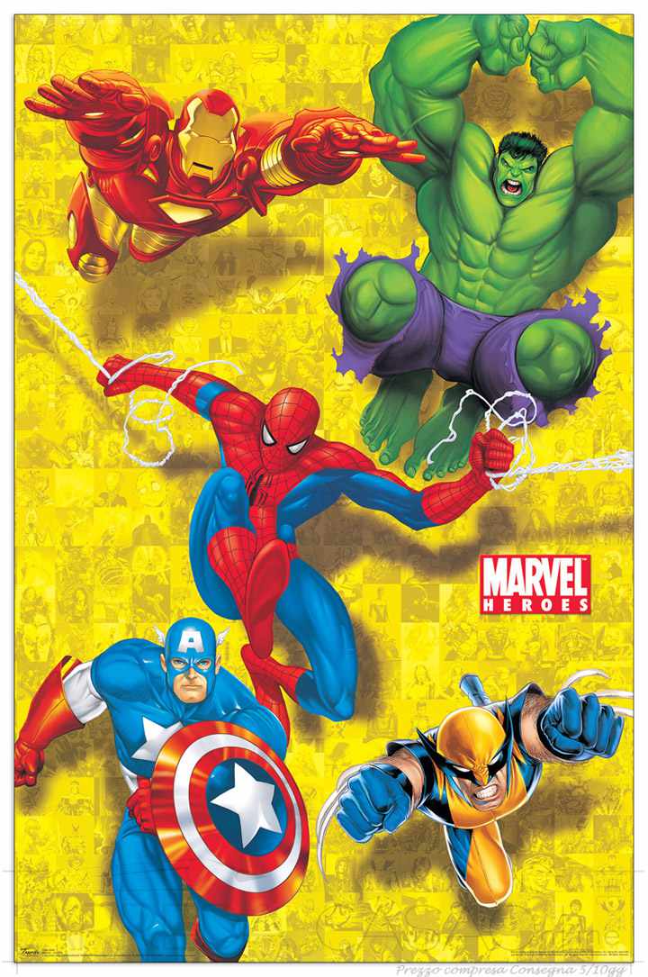 Quadro Stampa Marvel heroes Marvel heroes EC20866 - Vendita web