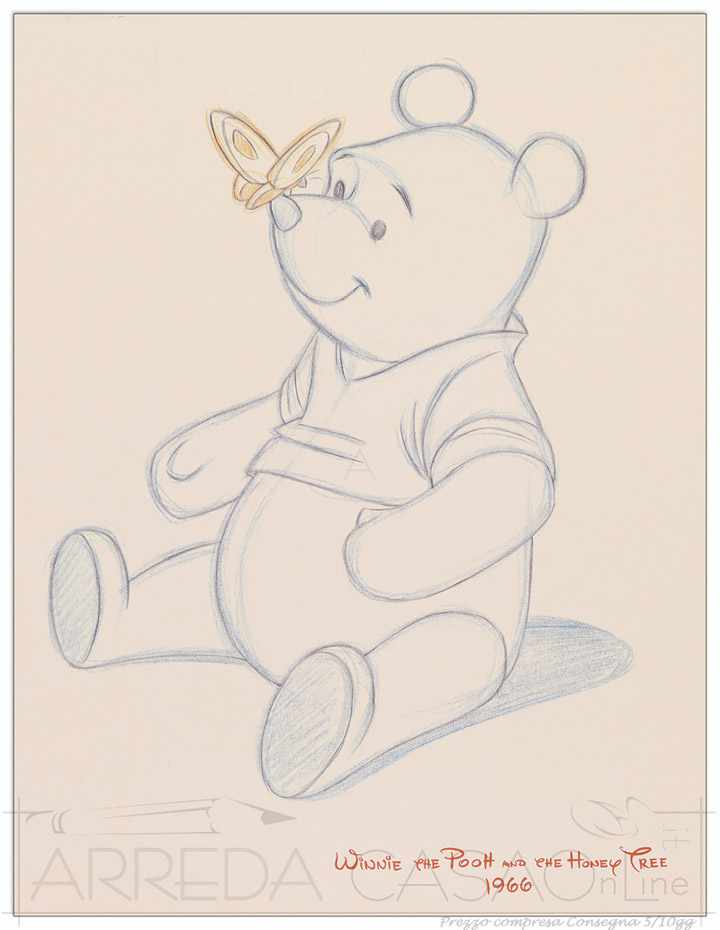 Quadro Stampa Disney Pooh bear makes a friend EC21460 - Vendita web