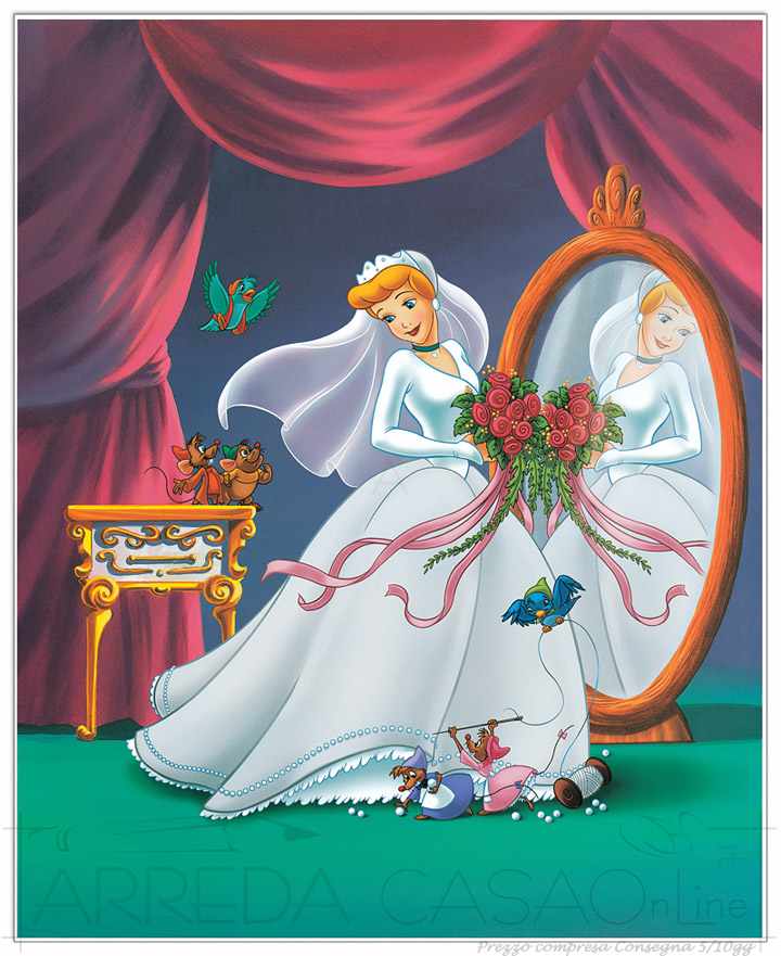 Quadro Stampa Disney Cinderella - my perfect wedding EC21464 - Vendita web