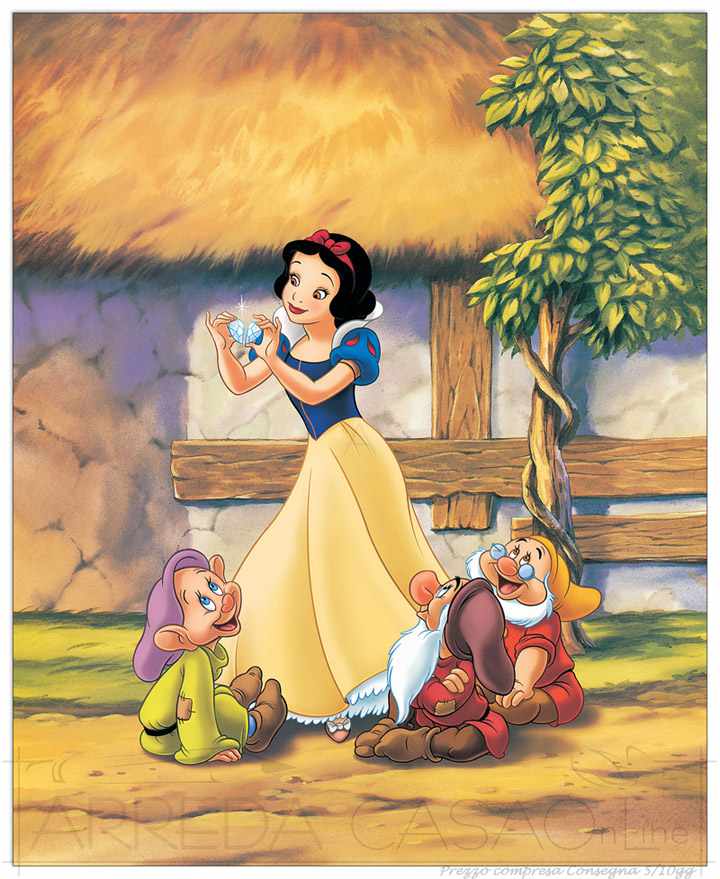 Quadro Stampa Disney Snow white - to harts as one EC21467 - Vendita web