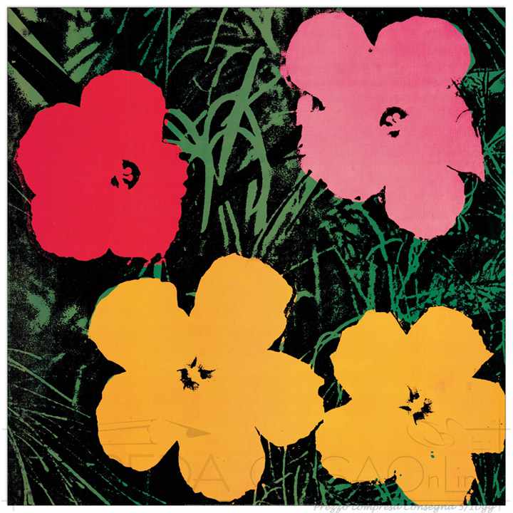 Quadro Stampa Warhol Flowers, 1964 EC21483 - Vendita web