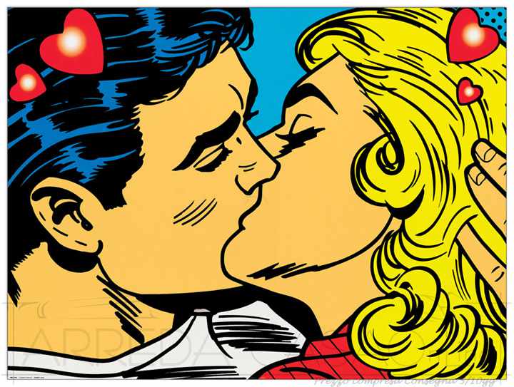 Quadro Stampa DALE Couple Kissing EC21543 - Vendita online