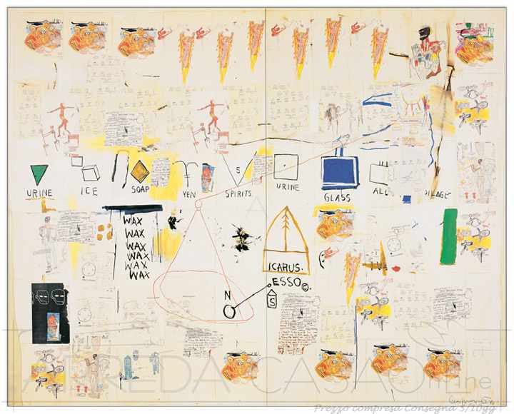 Quadro Stampa Basquiat Icarus Esso EC21608 - Prezzo web