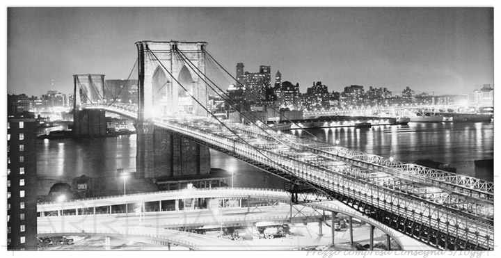 Quadro Stampa GENDREAU Brooklyn bridge at night EC21648 - Prezzo web