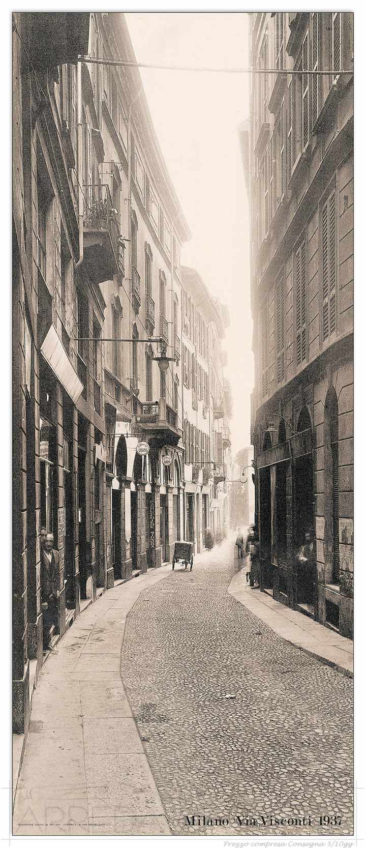 Quadro Stampa Milano Via Visconti 1937 EC21700 - Prezzo web