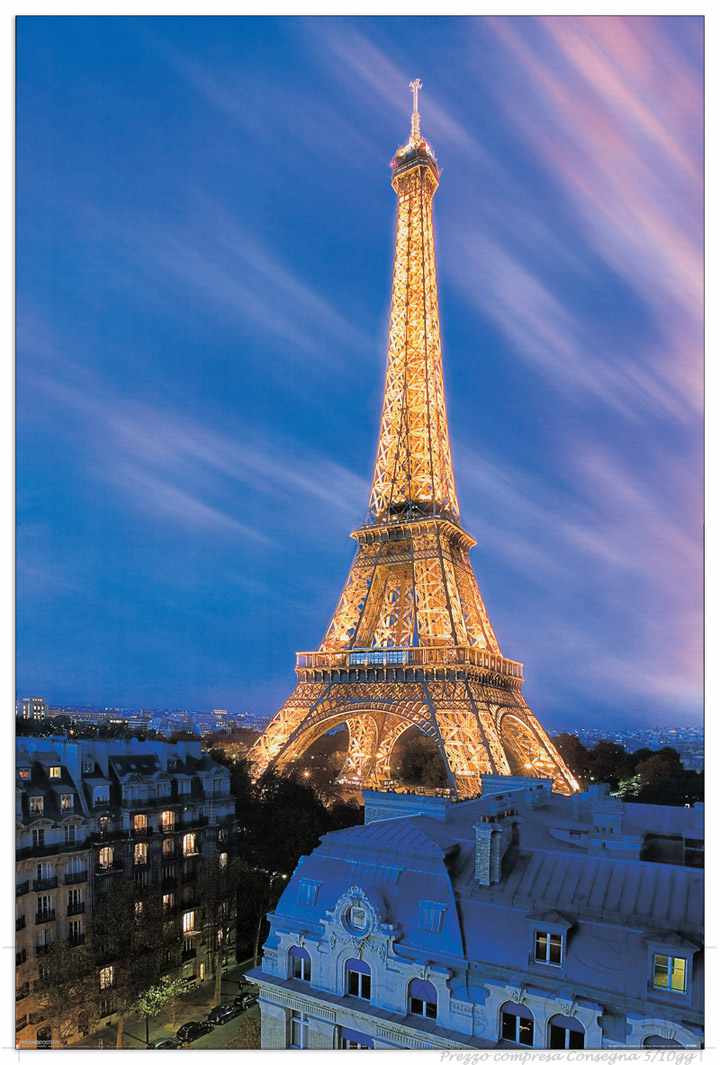 Quadro Stampa TOUR EIFFEL Eiffel Tower At Dusk EC21946 - Prezzo web