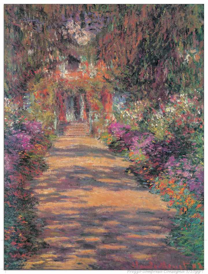 Quadro Stampa MONET Une Allée du jardin de Monet, Giverny EC22075 - Prezzo web