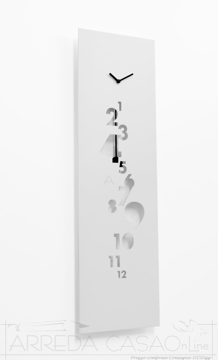 Orologio parete SWING TIME numeri piccoli Bianco