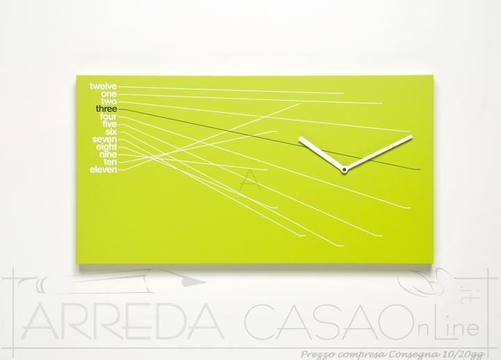 Orologio parete TIMELINE Verde
