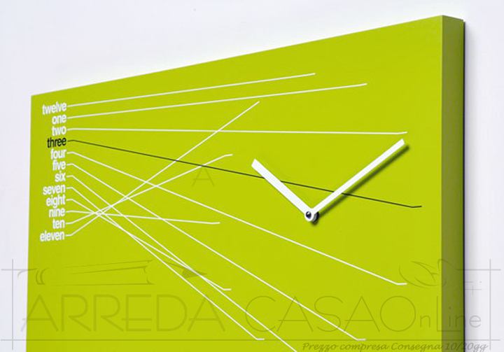 Orologio parete TIMELINE Verde
