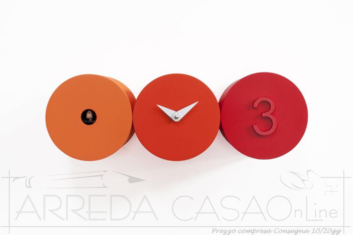 Orologio cucu TRIS Arancio Rosso